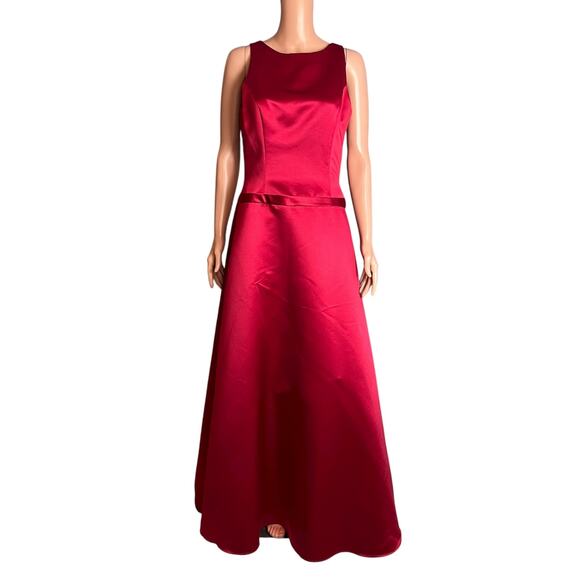 Bill Levkoff Red Formal Maxi Gown 12 New Without Tag Prom Ball Dancing Elegant - Picture 1 of 4